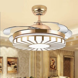 42" Gold Stripe Ceiling Fan Light LED Light Sheet + Remote Control - Picture 1 of 6