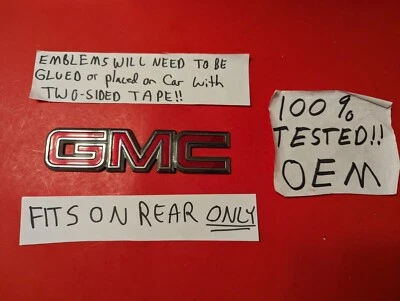 OEM 01-06 GMC YUKON DENALI XL CHROME REAR EMBLEM BADGE LOGO HATCH TAILGATE - Image 1 of 4