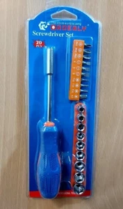 20 PC SCREWDRIVER SET PRECISION MAGNETIC STRONGRIP HANDLE DIY HOME OFFICE TOOL - Picture 1 of 3