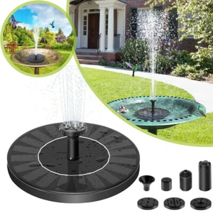 Solar Power Bird Bath Fountain Pump Upgrade 1.4W Solar Fountain with 4 Nozzle - Picture 1 of 8