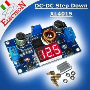 Convertitore DC-DC Step Down 1,2V-36V / 5A - XL4015 +Voltmetro (non LM2596) CE50 - Foto 1 di 1