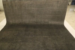 8x8 Ft Taupe Gray Gabbeh Afghan Handmade Checkered Lori Baft Square Wool Rug - Picture 1 of 13