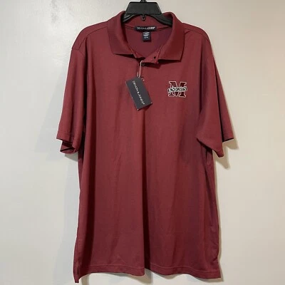 Devon & Jones Polo Shirt Short Sleeve Burgundy Mens Size XL M Knights - Image 1 of 4