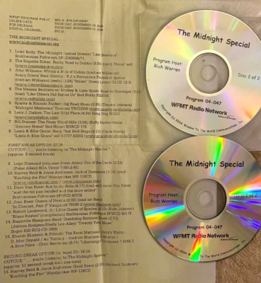 11/18/04 MIDNIGHT SPECIAL 2 HR FOLK, COMEDY, POP,COUNTRY, BLUES & BROADWAY TUNES - Imagem 1 de 2