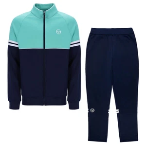 Sergio Tacchini Mens ORION Full Tracksuit Pool Blue/Maritime Blue/White - Picture 1 of 12