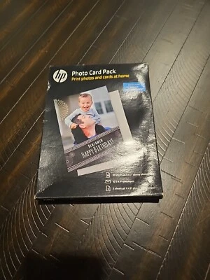 Lote de 10 Hojas de Tarjetas Fotográficas HP 5x7 con Sobres 5 Hojas 4x6 Papel Fotográfico Brillante Foto 1 de 4