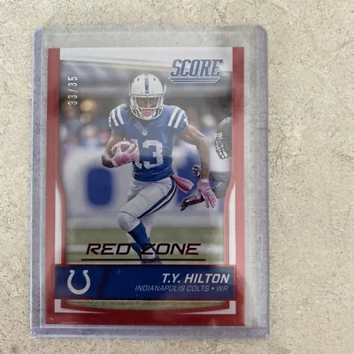 2016 Score Jumbo Red Zone /35 TY Hilton #140 - Image 1 of 2