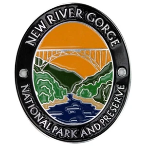 New River Gorge Walking Stick Medallion - West Virginia Hiking Collectors Badge - Picture 1 of 2