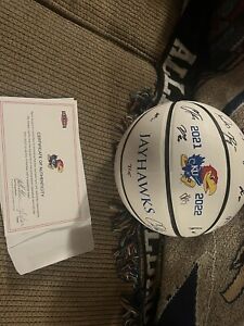 2021 2022 KANSAS JAYHAWKS TEAM SIGNED BASKETBALL Official Authentic