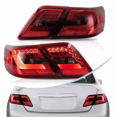 VLAND LED 尾灯适用于丰田 CAMRY 2006 - 2011 红色烟熏后刹车灯套装 — 第 1/4 张图片