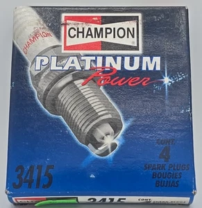 NEW Set of 4 Champion Spark Plugs Platinum Power Performance 3415 NOS New in Box - Picture 1 of 6