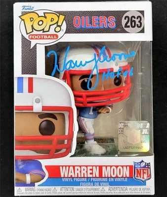 Warren Moon signed "HOF 06" Houston Oilers Funko Pop! 263 autograph ~ JSA COA - Image 1 of 4