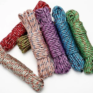 Heavy Duty Braided Camping Clothesline Reinforced Nylon Rope Windproof Design - Picture 1 of 12