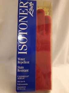 Damen Handschuhe Isotoner Strick Cashmelle Acryl Rot Gloves  - Bild 1 von 7