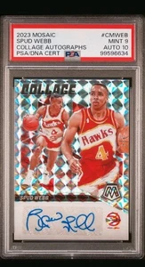 2023-24 Panini SPUD WEBB Mosaic Collage Auto No. CM-WEB Psa 9 Auto 10  13A - Picture 1 of 2
