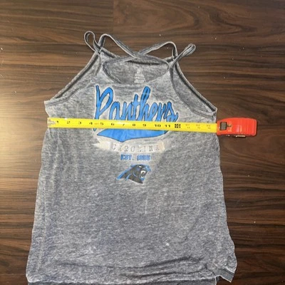 Camiseta sin mangas Carolina Panthers NFL para adolescentes L gris sin mangas cuello redondo espalda deportiva Foto 1 de 4
