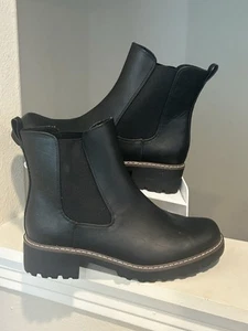 Damen Celina Chelsea Boots Memory Foam Innensohle Universalgewinde schwarz 8,5 breit - Bild 1 von 10