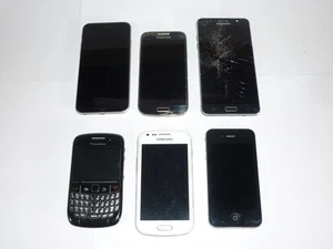 Job Lot 6 Mobile Phones Untested Blackberry Samsung etc. - Picture 1 of 10