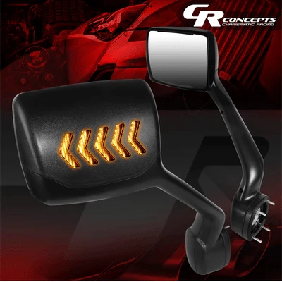 ESPEJOS RETROVISORES LATERALES SECUENCIALES LED ESTILO FLECHA CHEVRON PARA 2011-2021 T680 579 587 Foto 1 de 4