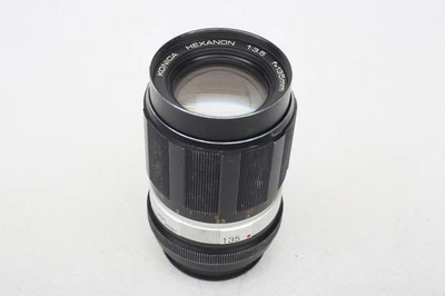 Lente Konica 135 mm f3,5 Hexanon AR 135/3,5 lente manual retrato principal + nítida + BONITA Foto 1 de 4