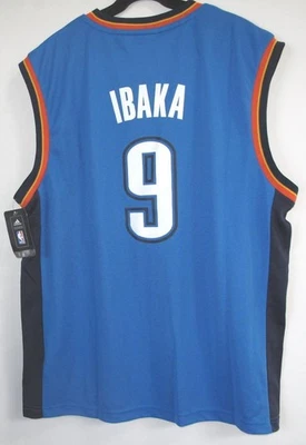 ADIDAS OKLAHOMA CITY THUNDER SERGE IBAKA BLUE ROAD JERSEY XL - Image 1 of 4