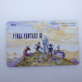 Japanese Telephone Card  Final Fantasy 3 Yoshitaka Amano Promo Nes Famicom 1990