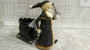 2011 Boney Christmas Santa Claus Toy Bag Sleigh Tea Light Yankee Candle Holder - Picture 1 of 4