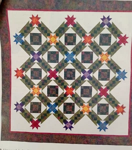 Trellis Stars Quilt Pattern from Magazine - Picture 1 of 3