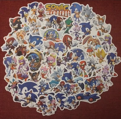 50 piezas. PEGATINAS/CALCOMANÍAS DE VINILO IMPERMEABLES SONIC THE HEDGEHOG Foto 1 de 2