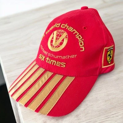 Michael Schumacher Ferrari Formula 1 World Champion Cap Men's Red Hat - Image 1 of 4