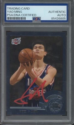2002-03 Topps Chrome Chinês #146 Yao Ming RC Novato PSA DNA Autêntico Automático - Imagem 1 de 2