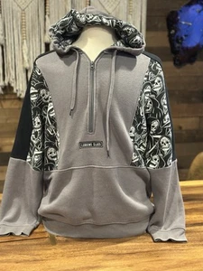 Lurking Class Herren Large schwarz/grau 1/4 Zip Hoodie Streetwear Gothic Skate - Bild 1 von 10