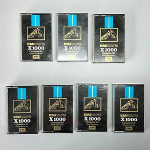 Vintage EMITAPE X1000 C90 EMI Ultra Dynamic Audio Cassette Tape Konvolut x 7 - Bild 1 von 9