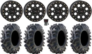 System 3 SB-7 14" Wheels Black (4+3) 32" Terminator Tires Can-Am Maverick X3 - Picture 1 of 4