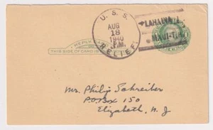 Hospital Ship USS RELIEF AH-1 1940 Lahaina Harbor Hawaii Naval Cover C6399 - Picture 1 of 1