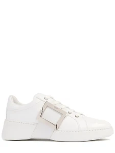 ROGER VIVIER Viv Skate White Leather Sneakers New - Picture 1 of 5