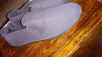 Para mujer Zapatos planos sin cordones informales cómodos ligeros Reino Unido 3 negros lona  Foto 1 de 3