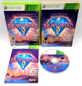 Bejeweled 3 Microsoft Xbox 360 Video Game  With Slip Cover CIB COMPLETE IN BOX - Picture 1 of 2