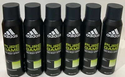 Adidas Pure Game Desodorante Spray 150ml Para Hombre (Paquete de 6) Foto 1 de 3