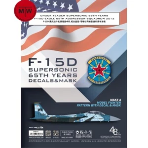 1/48 F-15D Eagle Chuck Yeager Supersonic 65th Years Aufkleber & Maske für G.W.H L4815 - Bild 1 von 7