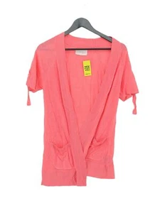 Cárdigan para mujer Sud Express S rosa 100 % lino cuello en V - Imagen 1 de 5