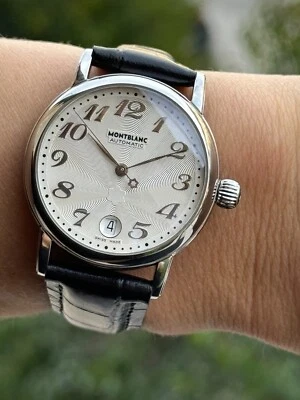 Reloj Montblanc Meisterstuck 7042 automático fecha para hombre hecho en Suiza Foto 1 de 4