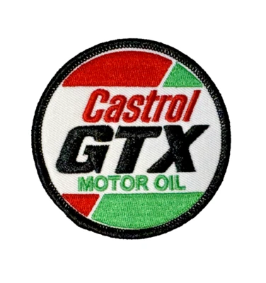 Castrol GTX Automotive Motor Oil Premium 2.5in Embroidered Iron-on Patch - Image 1 of 3