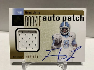 GREG LITTLE 2011 SP AUTHENTIC ROOKIE PATCH AUTO /699 - Image 1 of 2