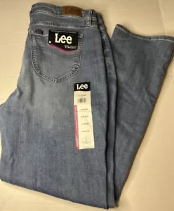 Lee Womens Jean Straight Leg Midrise Northshore Blue Size 16 Medium - Picture 1 of 5