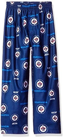 NHL Winnipeg Jets Boys 4-7 Sleepwear All Over Print Pants, Medium (5-6), True Cover