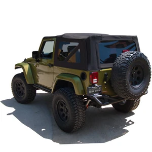 Jeep Wrangler JK Soft Top, 2007-09, Tinted Windows, Black Sailcloth - Picture 1 of 2
