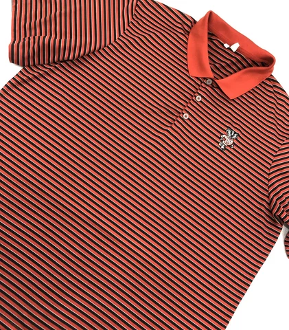 Wisconsin Badgers Adidas Polo Shirt Striped Mens 2XL Cover