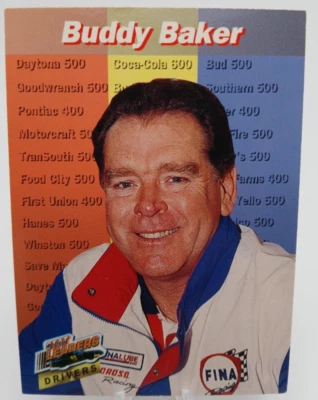 NASCAR 1994 Pro Set Power Racing - Stat Leaders #SL45 Buddy Baker - Image 1 of 2