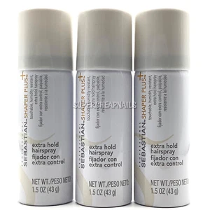 Sebastian Professional Shaper Plus Hairspray 1.5 oz Travel Size - LOT OF 3